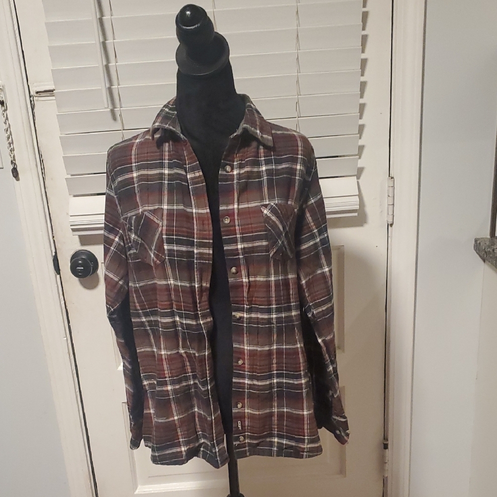 CQR Plaid Button-Down Shirt for Women